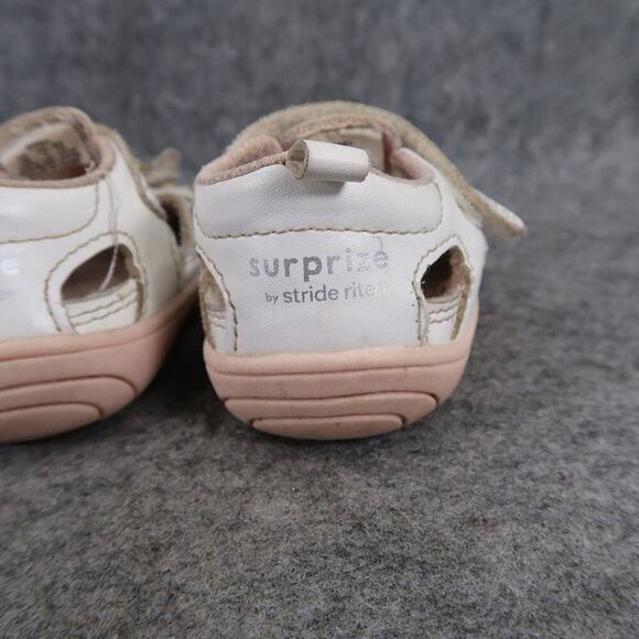 Stride Rite Shoes Infant 3 Surprize Flower Glitter Adjustable Strap Sandal Honey - Picture 7 of 14